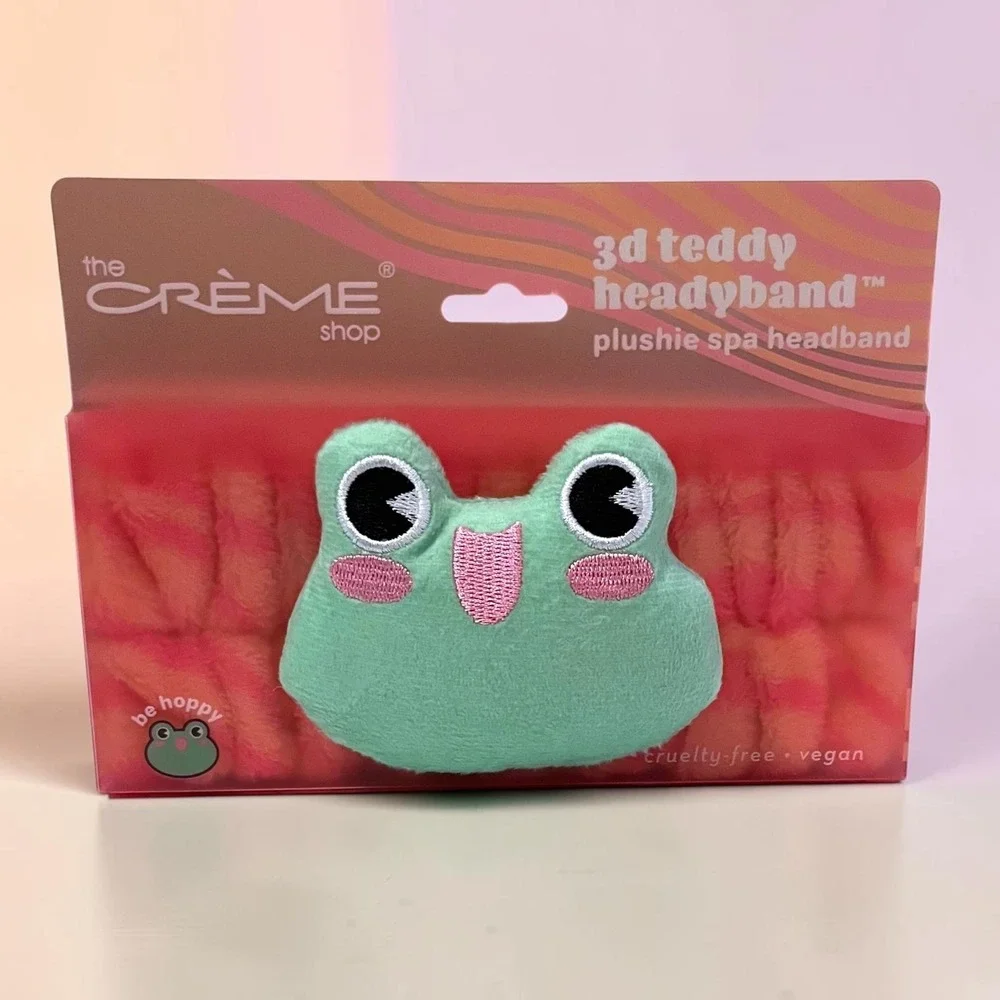 THE CREME SHOP Plush Spa Headband Be Hoppy Frog 3D Teddy Headyband